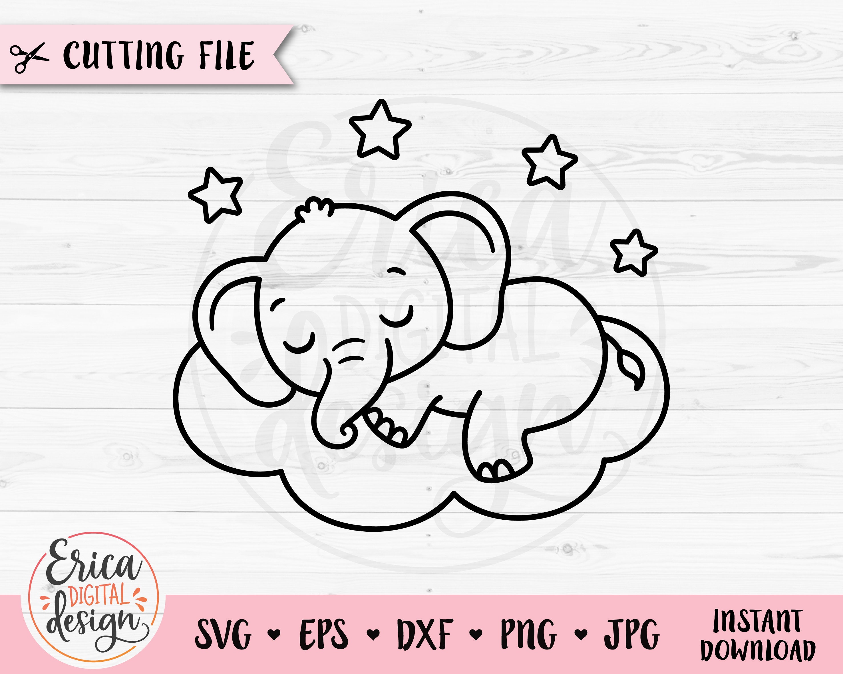 Free Free Baby Elephant Outline Svg 754 SVG PNG EPS DXF File