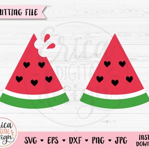 Watermelon SVG Watermelon Slice Hearts cut file Cute fruit Bitten Watermelon Summer cutting file Silhouette Cameo Cricut Vinyl Iron on shirt