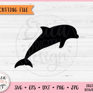 Delfin SVG geschnitten Datei Cricut Silhouette Meer Tier Unterwasser Kreatur Meereswelt Ozean Strand Sommer Eisen auf Vinyl Lasergravur Glowforge