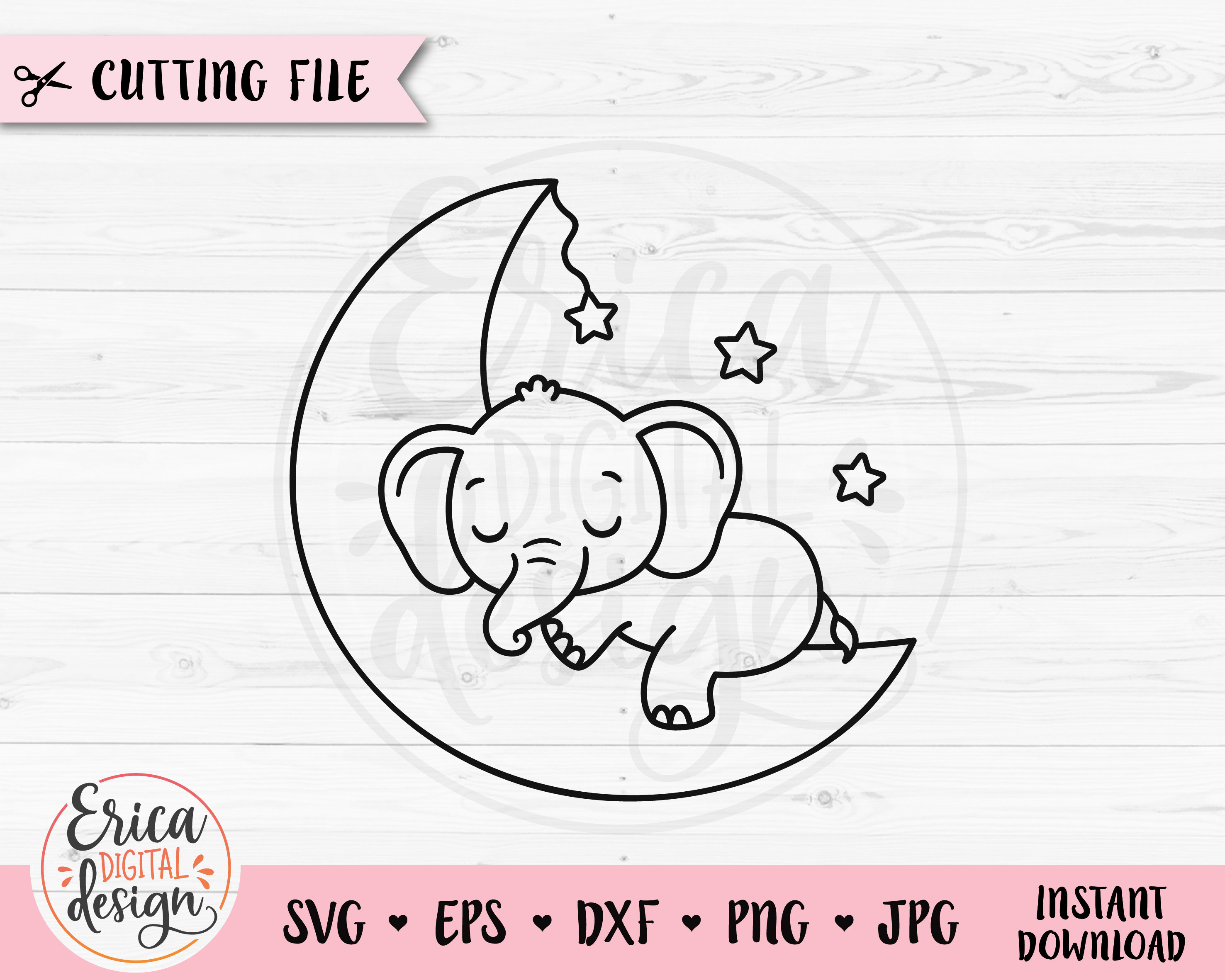 Free Free Baby Elephant Outline Svg 754 SVG PNG EPS DXF File