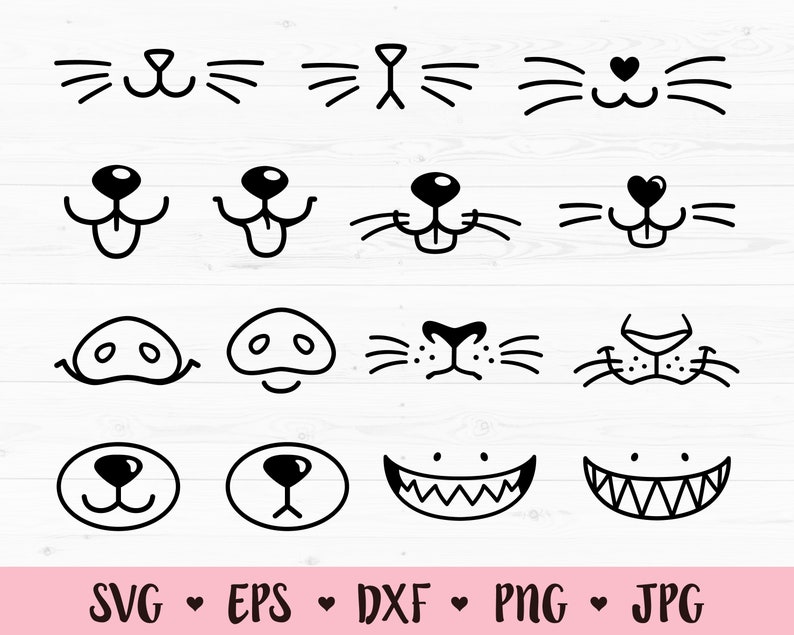 Download Animal Face Mask SVG Bundle Funny cute animals Cat ...