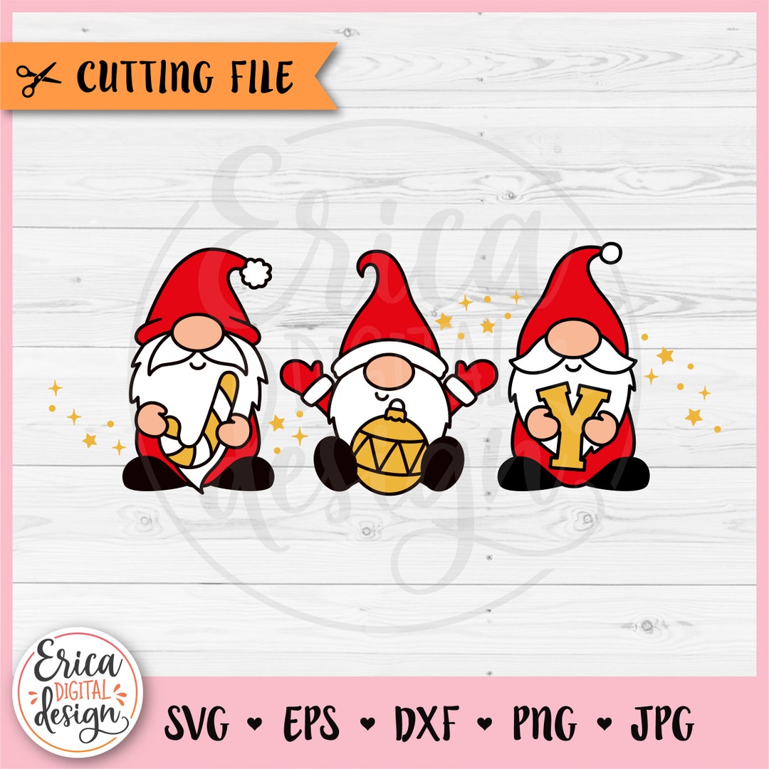 Gnomes SVG Christmas Gnomes Layered Cut File Cricut Silhouette ...