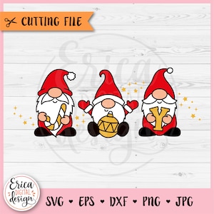 Gnomos SVG Navidad Gnomos archivo de corte en capas Cricut Silueta Navidad Alegría Felices Fiestas Invierno Gnomo Divertida Camisa de Navidad Hierro en vinilo