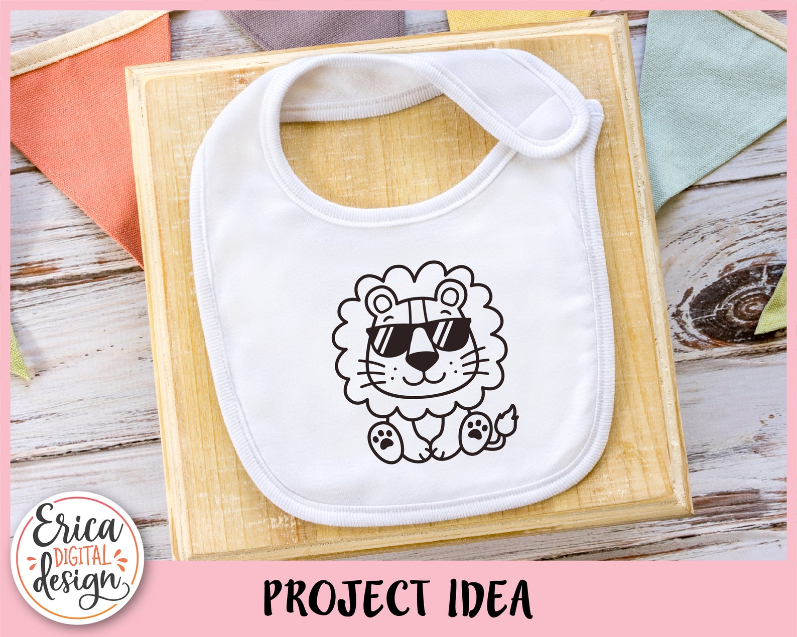 Cute Lion With Sunglasses Outline SVG Cut File for Cricut Silhouette ...