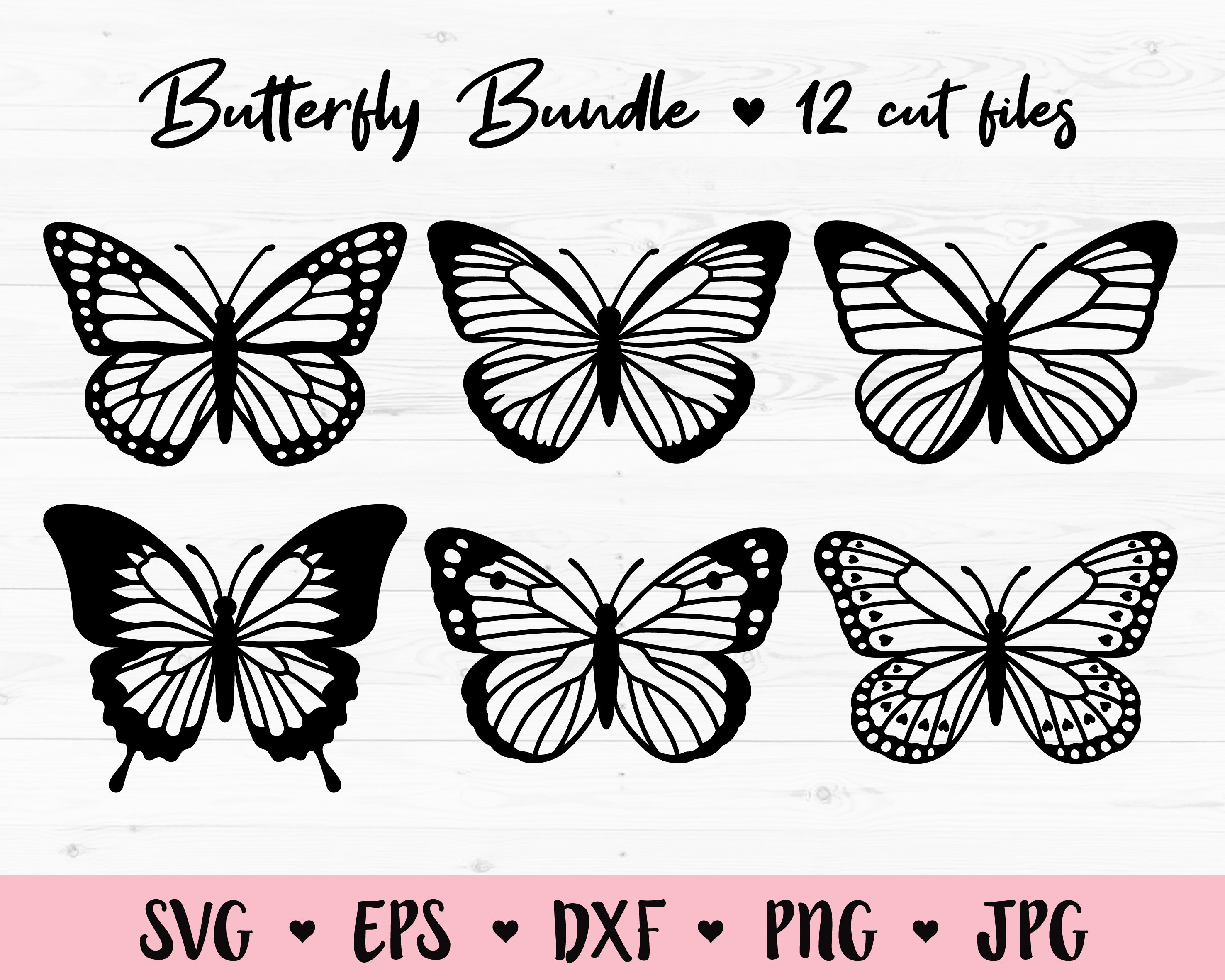 Butterflies Outline Clip Art Set – Daily Art Hub // Graphics, Alphabets &  SVG