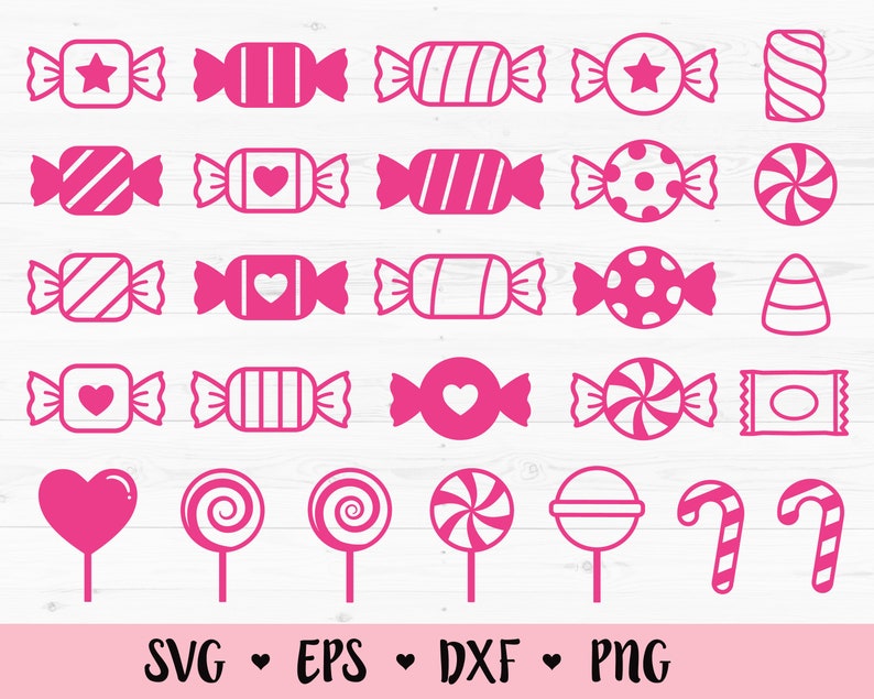 Download Candy SVG Bundle Cute candies Lollipop cut file Sweet ...