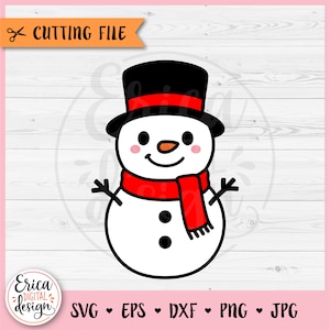 Cute Snowman layered SVG cut file for Cricut Silhouette Funny Christmas Snowman Clipart Winter Holiday Baby Christmas Shirt Iron on Vinyl