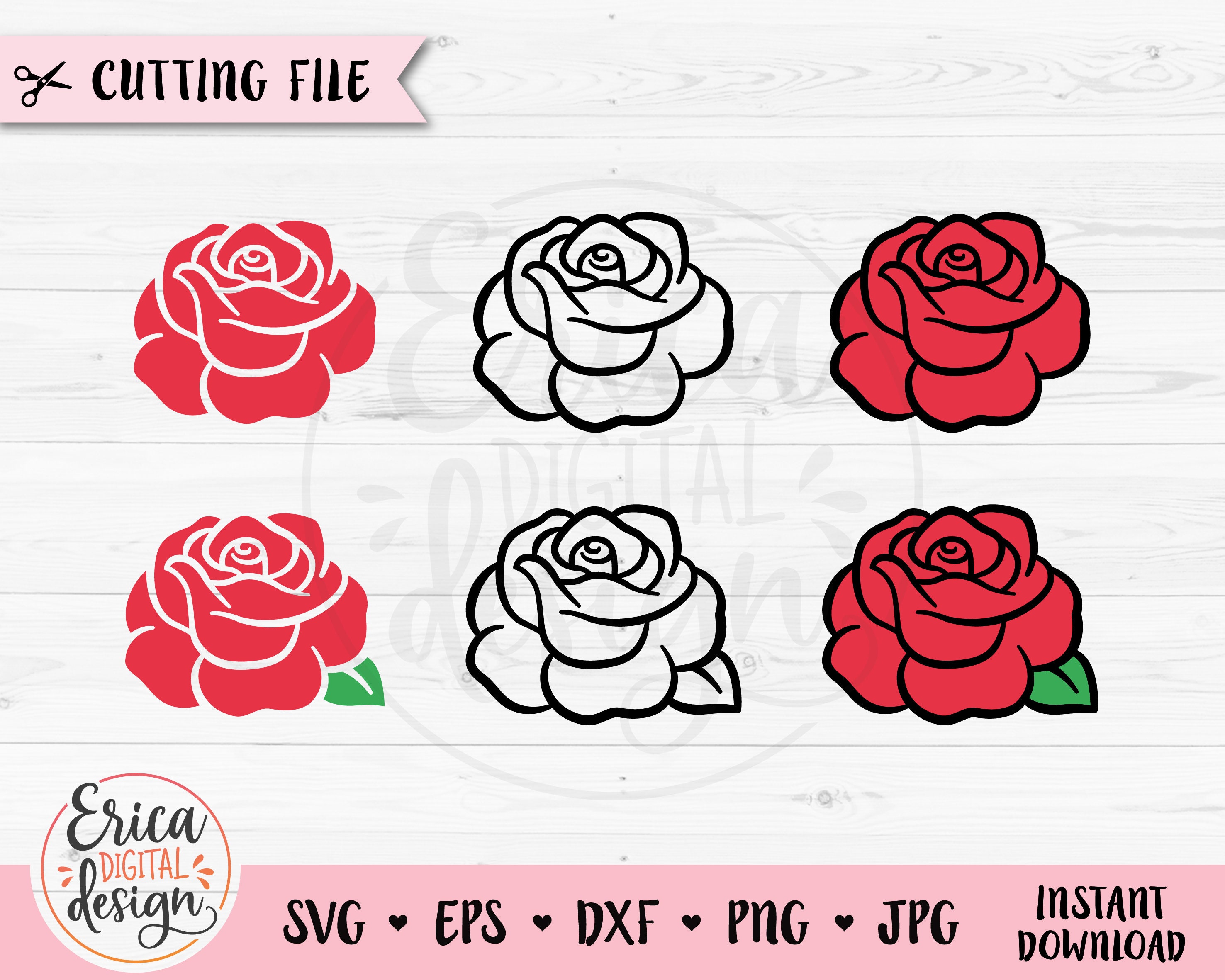 Clip Art & Image Files Flower Svg bundle Wedding sign Rose bundle svg ...