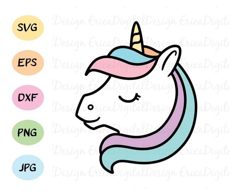 Download Unicorn face layered SVG Rainbow unicorn head Magical ...