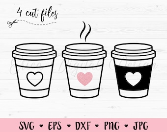 Koffie SVG Bundel Koffiekop gesneden bestand Koffiemok Koffie om te gaan Koffieliefhebber Eerste koffie Moeder brandstof Silhouette Cricut Vinyl Sticker Grappig Shirt