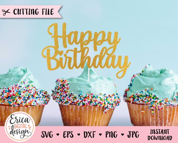 How to Make Cake Toppers With Cricut  Free SVG Templates – Daydream Into  Reality