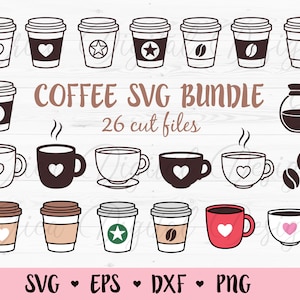 Café SVG paquete taza de café corte taza de café taza de café para ir café grano café amante del café mamá combustible Silhouette Cricut vinilo calcomanía divertida camisa divertida