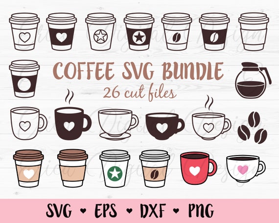 Cute coffee mug SVG and sticker PNG
