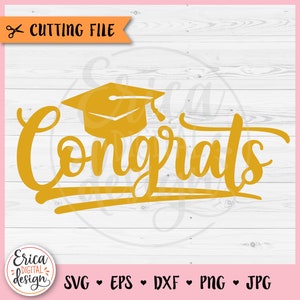 Grad Cake Topper SVG Congrats Grad cut file Cricut Silhouette Cupcake Topper Class Of 2024 Senior Graduation Party Laser Engraving Glowforge