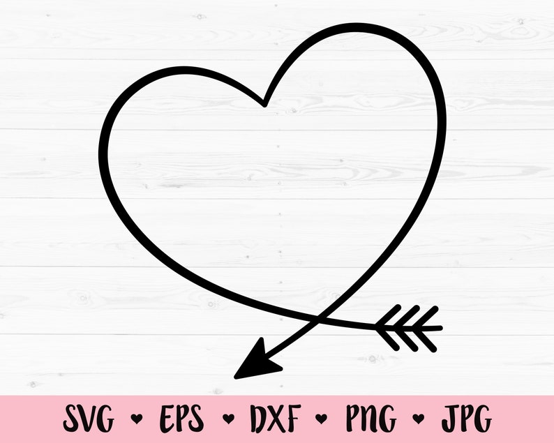 Download Heart Arrow SVG cut file Heart Monogram Frame Love ...