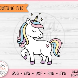 Baby Einhorn geschichtete SVG-Datei für Cricut Silhouette niedliche magische Regenbogen Einhorn Clipart PNG Baby Mädchen Neugeborene Kinderzimmer Bügeln auf Vinyl
