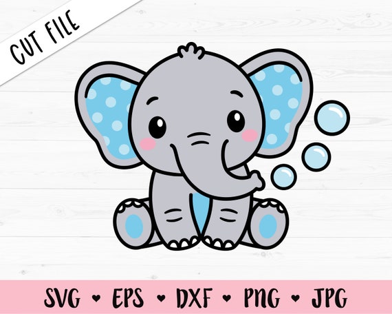 Baby Elephant SVG Cute Elephant Boy Cut File Sweet Elephant - Etsy