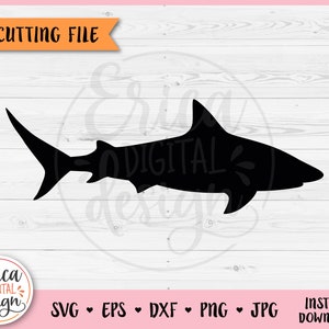 Archivo de corte SVG de tiburón para Cricut Silhouette Sea Animal Underwater Creature Marine Seaworld Ocean Tropical Summer Iron on Vinyl Laser Engraving