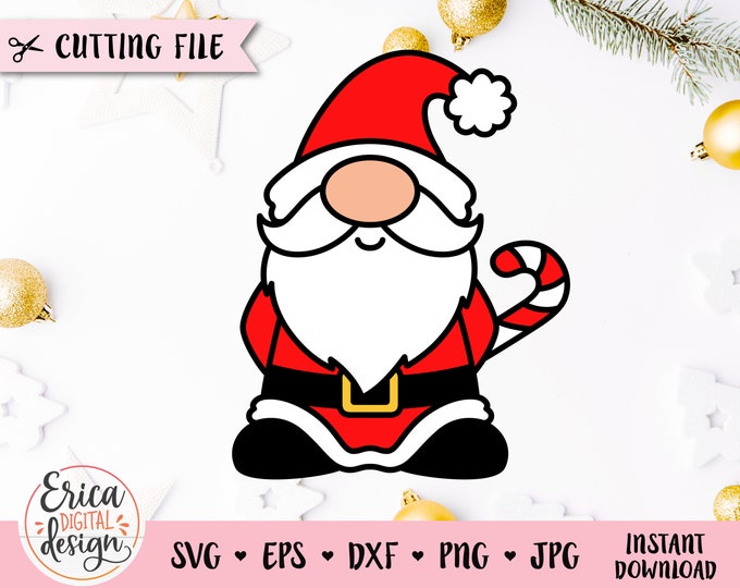 Christmas Gnome Holiday SVG Bundle Trio, Santa SVG, Merry Christmas ...