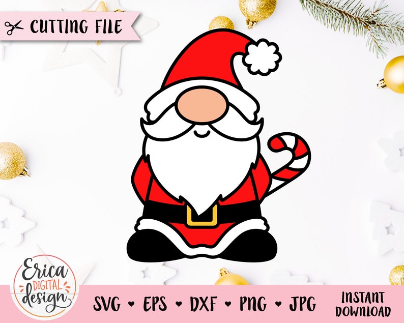 Santa SVG Santa Gnome Cut File Cricut Silhouette Layered Christmas ...