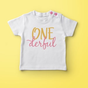 One Derful SVG Cut File Wonderful Girl First Birthday 1st - Etsy