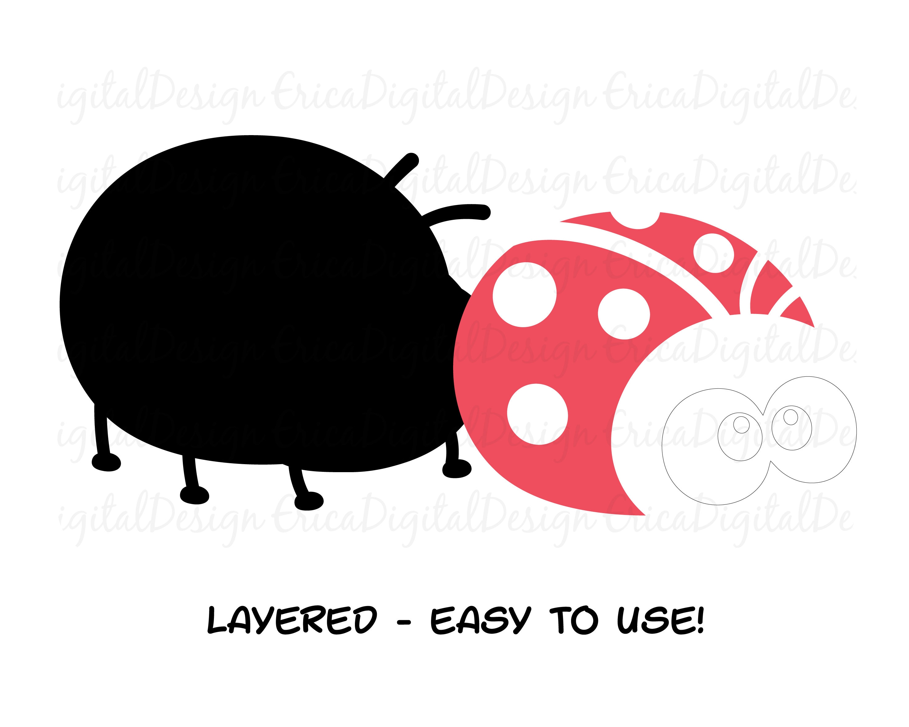 Ladybug SVG Baby Ladybug Cut File Love Bug Cutting File Funny Lady Bug ...