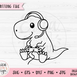 Dinosaur Video Game SVG Graphic by CuteDigitalThings · Creative Fabrica