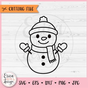 Sneeuwpop SVG schattige sneeuwpop overzicht gesneden bestand Cricut silhouet sneeuwpoppen Baby eerste kerstsneeuwman grappige kerst Kids Shirt opstrijkbare Vinyl