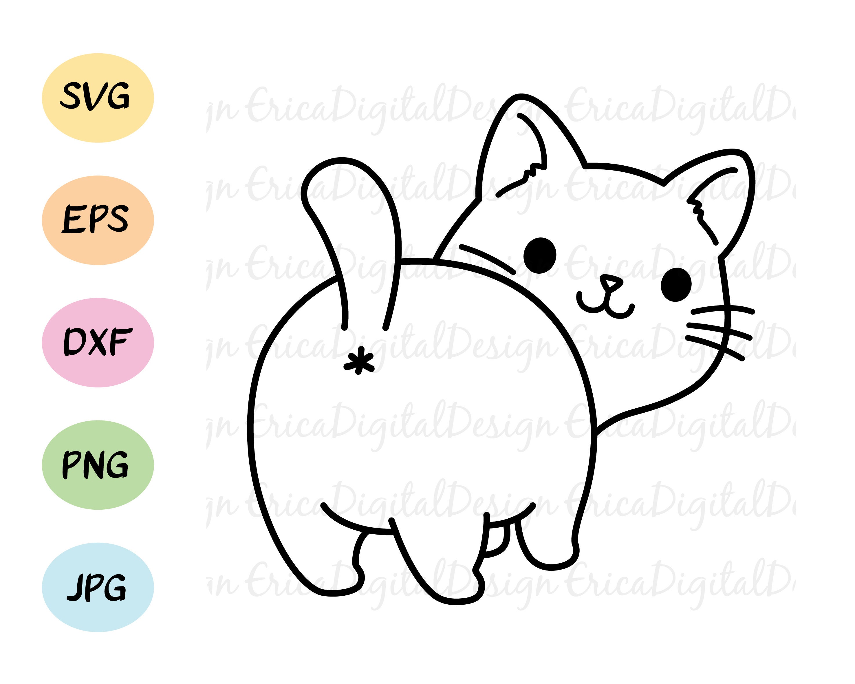 Cat butt outline