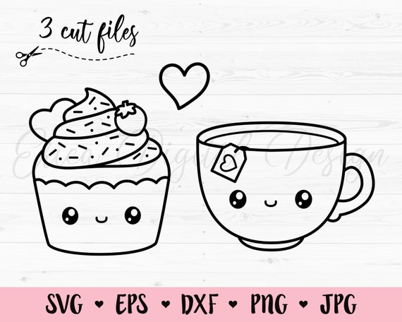 Vintage Tea Cup SVG - SVG Files For Cricut and Silhouette 