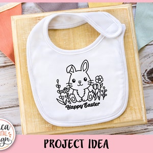 Easter Bunny SVG Bundle Cute Rabbit Easter Eggs Outline Cut File for ...