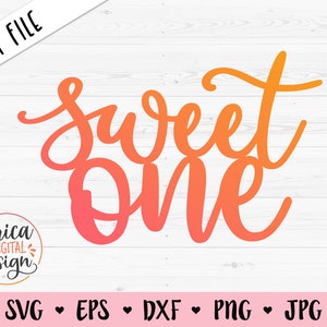 Süße eine SVG geschnitten Datei ersten Geburtstag Kuchen Topper schneiden Datei Baby Boy Girl 1. Geburtstag Party Cupcake Topper Silhouette Cricut Diy Vinyl