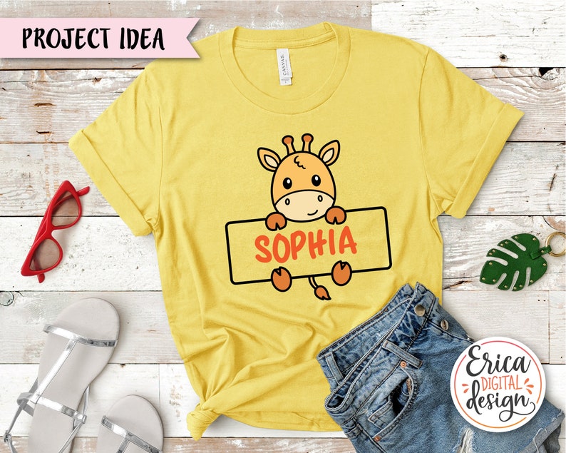Safari Tier Namen Rahmen SVG Schnittdatei Cricut Silhouette Split Monogramm Student Namensschild Schule Klassenzimmer Label Kinder Baby Lehrer Dschungel Zoo Bild 9