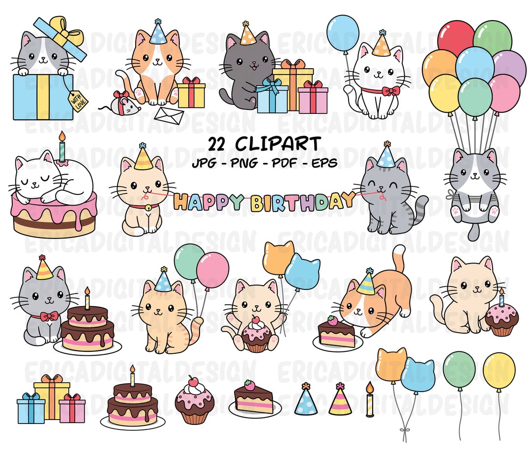 design cute kawaii animal and object for sticker, vinyl sticker, clipart