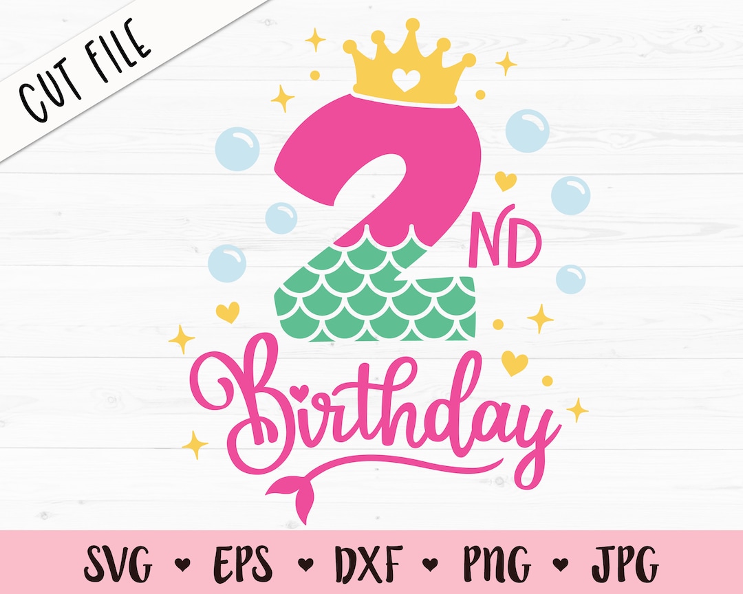 Inktastic Mermaid 2nd Birthday 2 Year Old