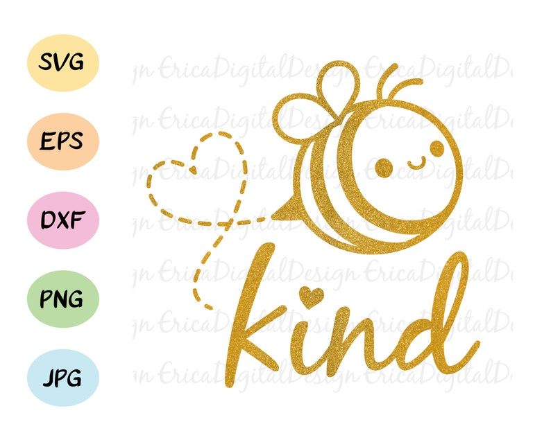 Download Be Kind SVG Bee Kind cut file Kindness T-shirt Cute bee | Etsy