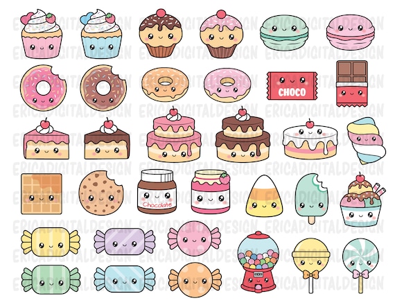 24 Sheets Make Your Own Cupcake Stickers Treats and Sweets Sticker Summer  Beach Party Stickers Mix and Match Dessert Stickers DIY Cookies Birthday