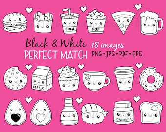 Perfect Match Kawaii Clipart - Etsy