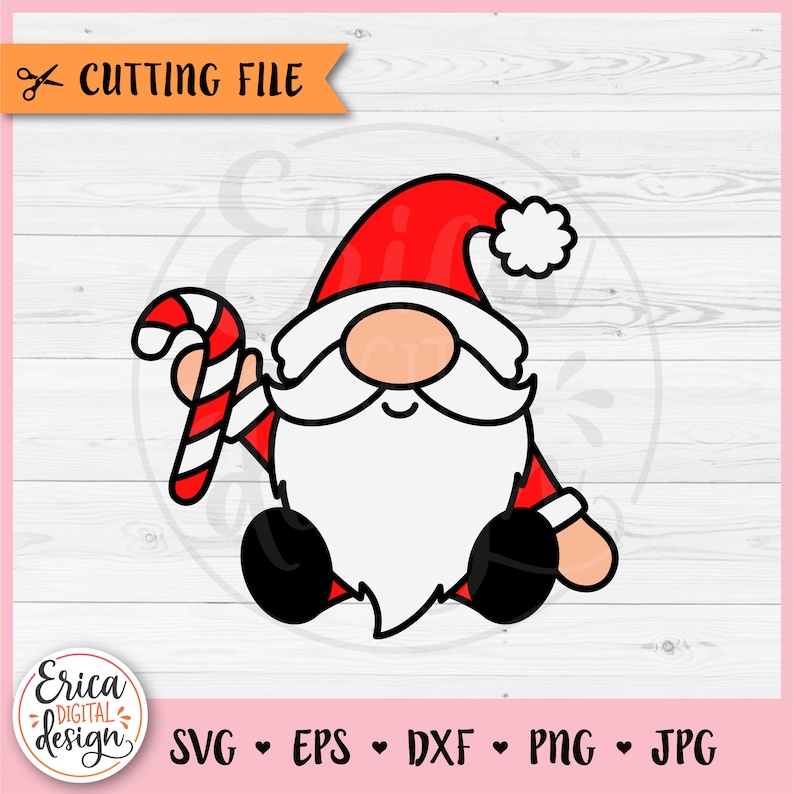 Santa Gnome SVG Christmas Gnome Layered Cut File for Cricut Silhouette ...