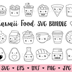 Kawaii Essen SVG Bundle Perfect Match schneiden Datei Freundschaft beste Freundin Liebe Valentine geschnitten Datei Silhouette Cricut Vinyl Aufkleber Schablone Shirt