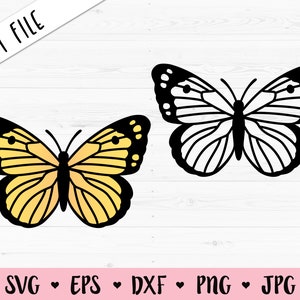 Download Butterfly Svg Monarch Butterfly Cut File Butterflies Outline Etsy