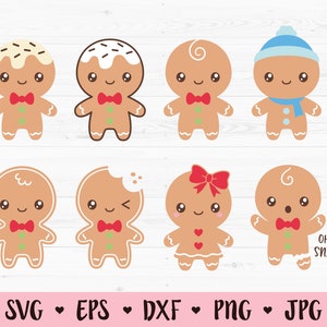 Gingerbread Man SVG Bundle Christmas cut file Lindo Holiday Cookies Winter Home Xmas Ornament Baby Boy Girl Kid shirt Silhouette Cricut Vinyl