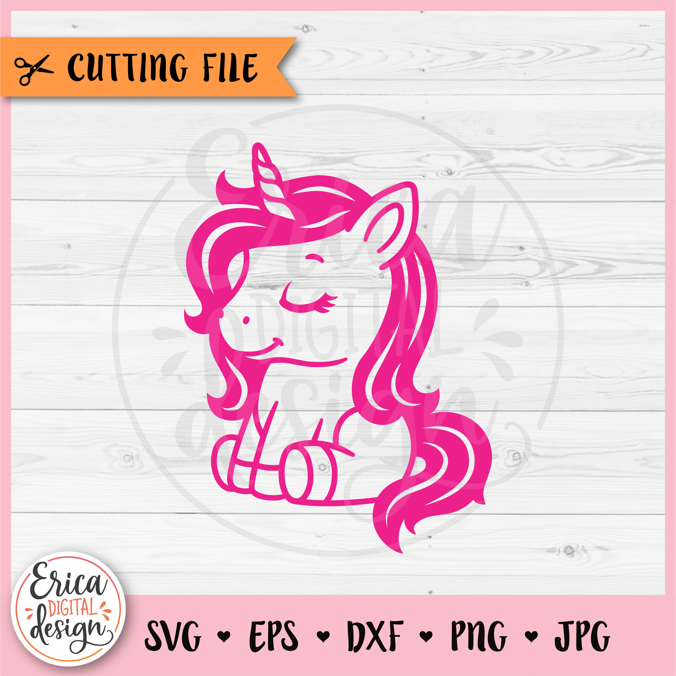 Baby Unicorn SVG Cute Unicorn Cut File for Cricut Silhouette Magical ...