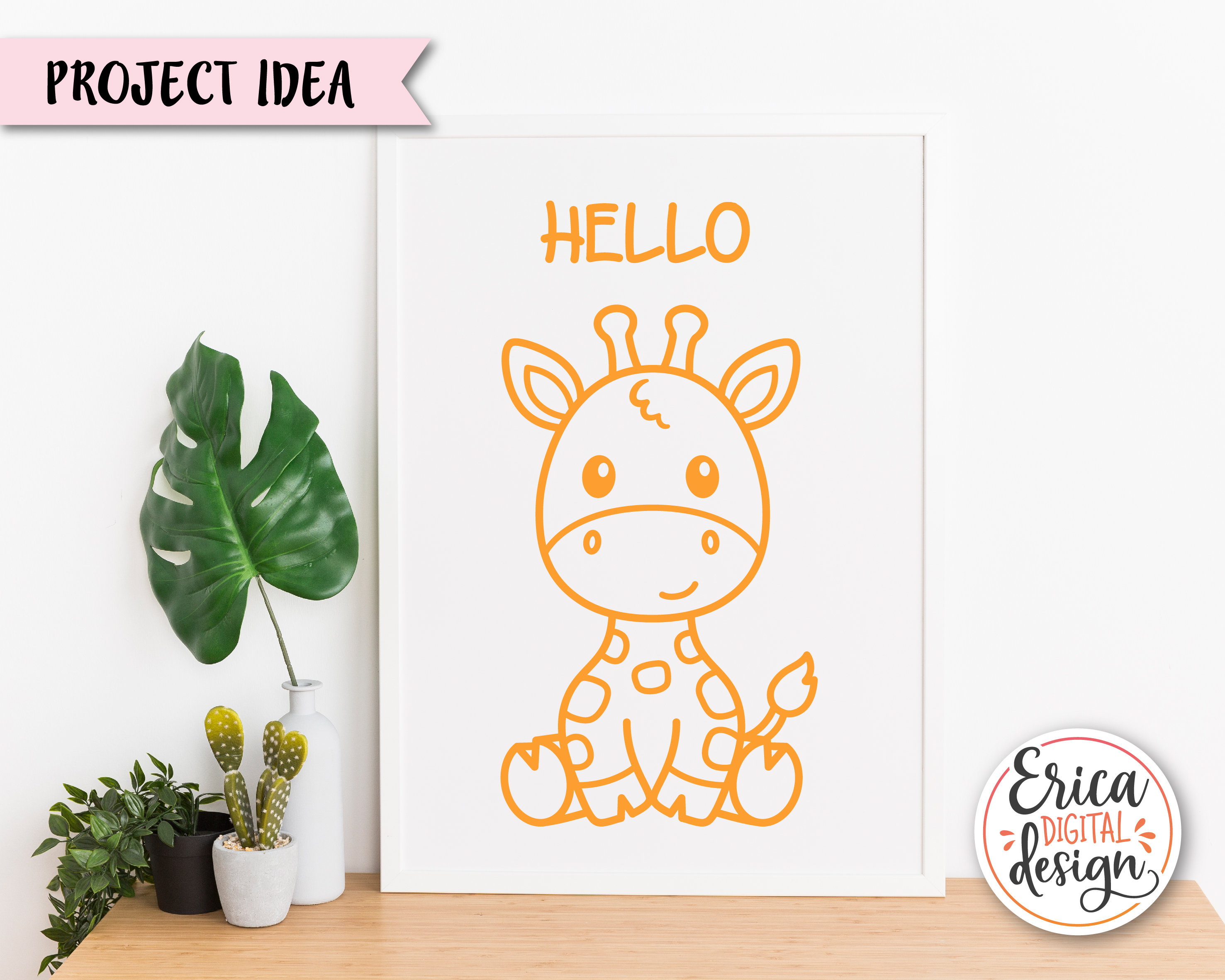 Giraffe SVG Cute Baby Giraffe Outline Cut File Cricut - Etsy