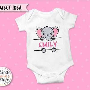 Safari Tier Namen Rahmen SVG Schnittdatei Cricut Silhouette Split Monogramm Student Namensschild Schule Klassenzimmer Label Kinder Baby Lehrer Dschungel Zoo Bild 4