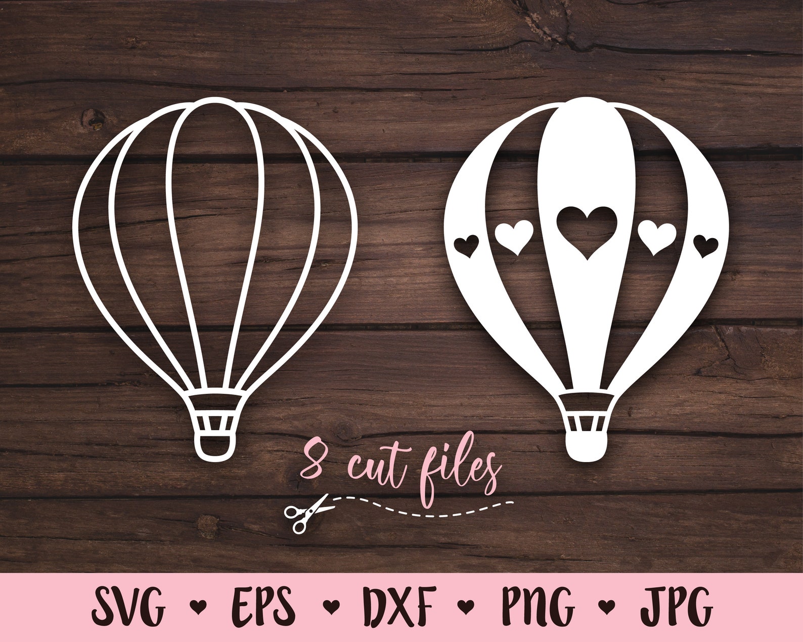 Hot Air Balloon SVG Bundle Air Balloons Svg Cutting File Party Decor ...