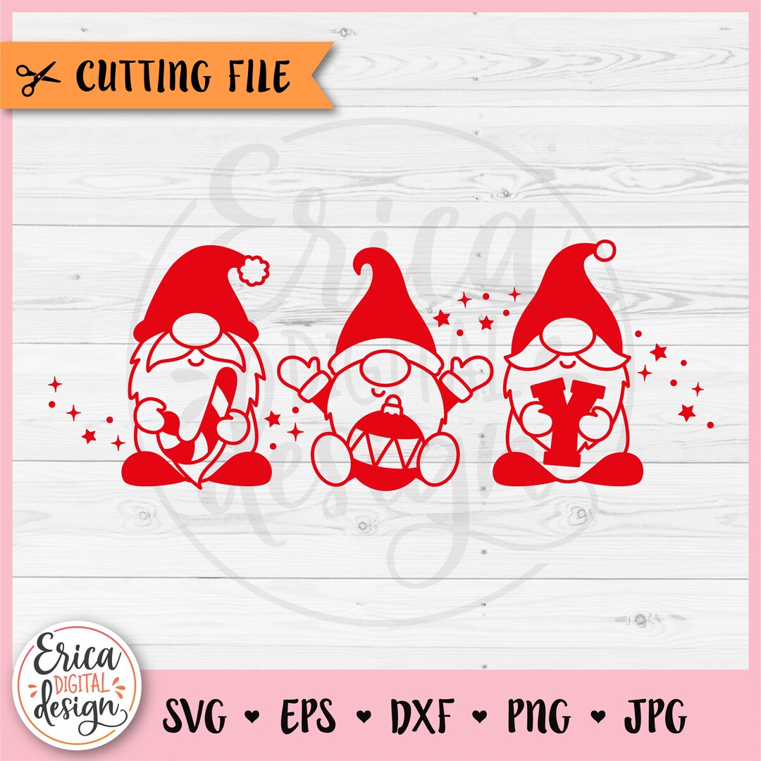Gnomes SVG Christmas Gnomes Cut File Cricut Silhouette Cute Christmas ...
