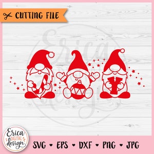 Gnomos SVG Navidad Gnomos archivo cortado Cricut Silueta Linda Navidad Alegría Felices Fiestas Invierno Gnomo Divertida Camisa de Navidad Hierro en Vinilo