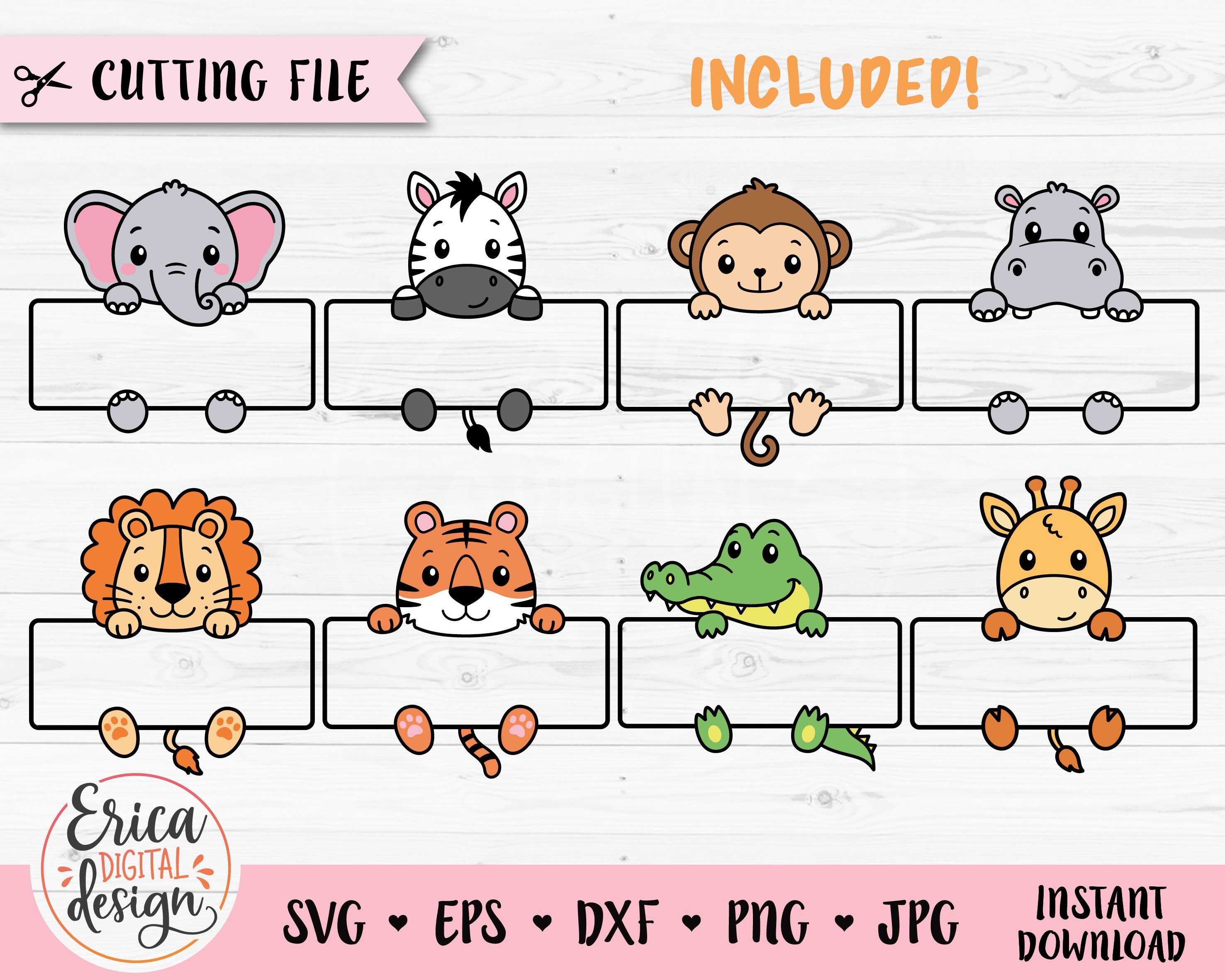 Animal Name Tags For Kids