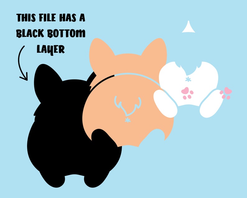 Download Corgi butt SVG Layered cut file Kawaii corgi dog Funny ...